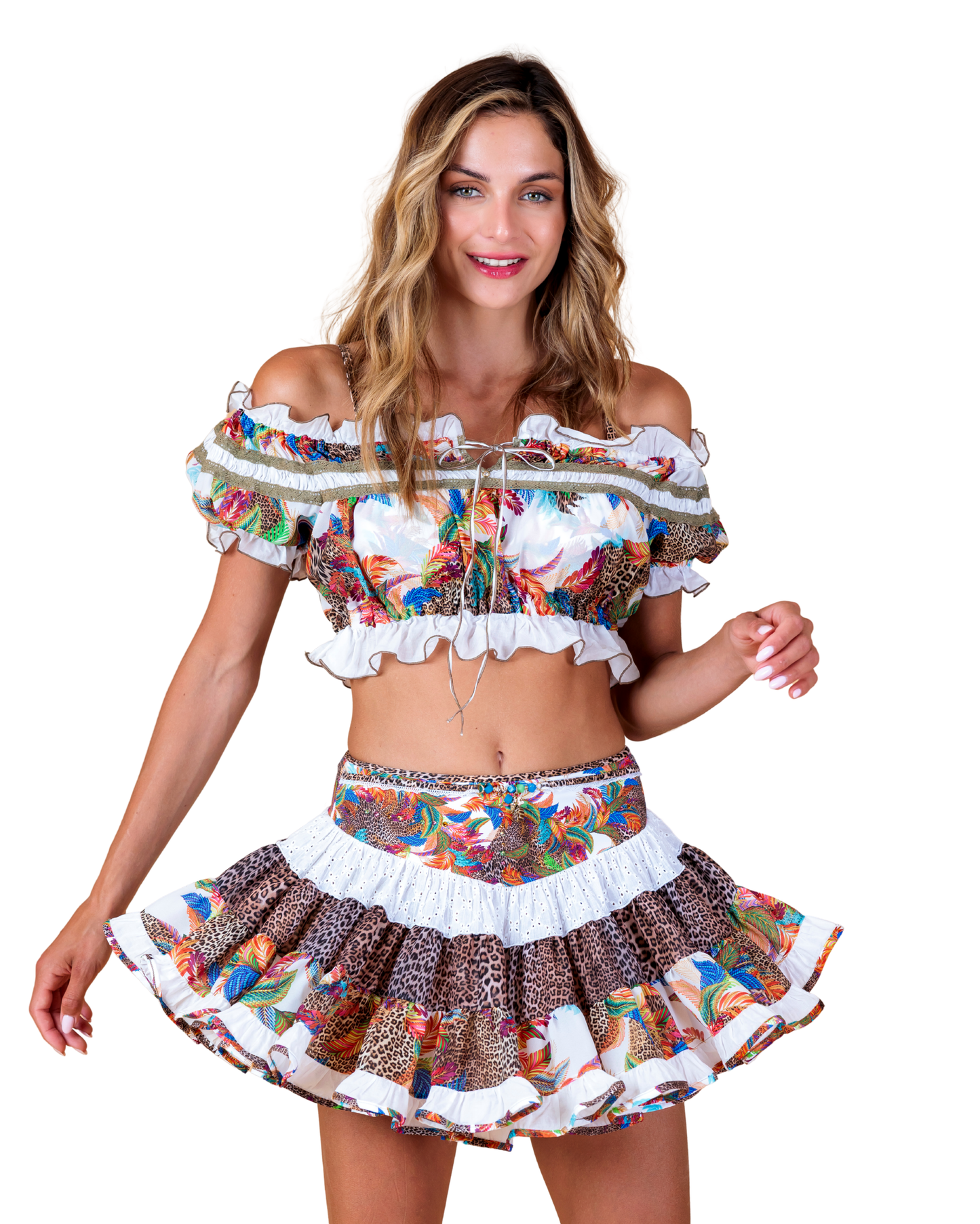 Top Drapeado Hawaii